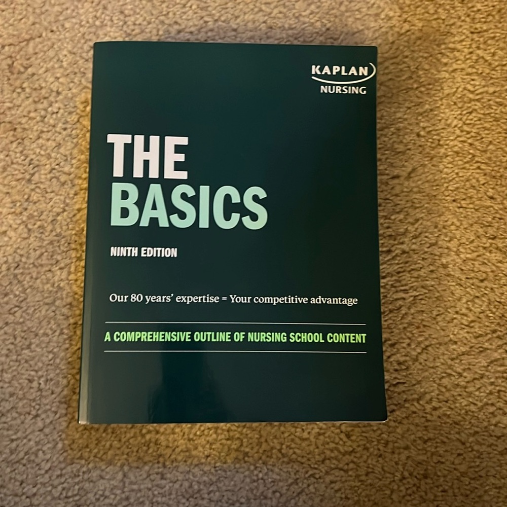 Kaplan nursing the basics book. NCLEX study tool!